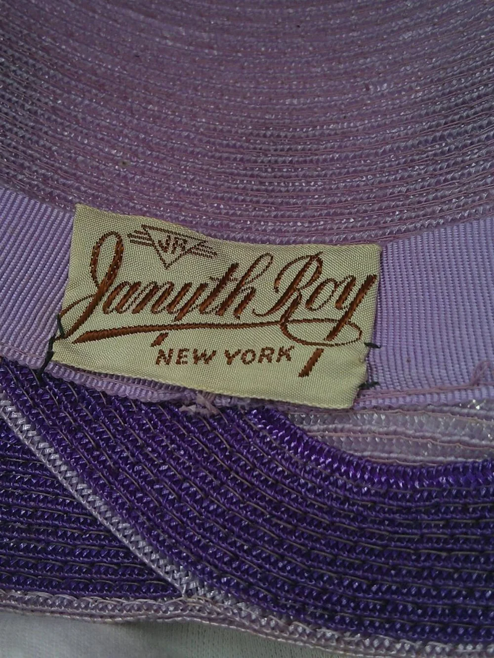 Vintage 1950s Janyth Roy JR New York Hat With Bow & Flowers